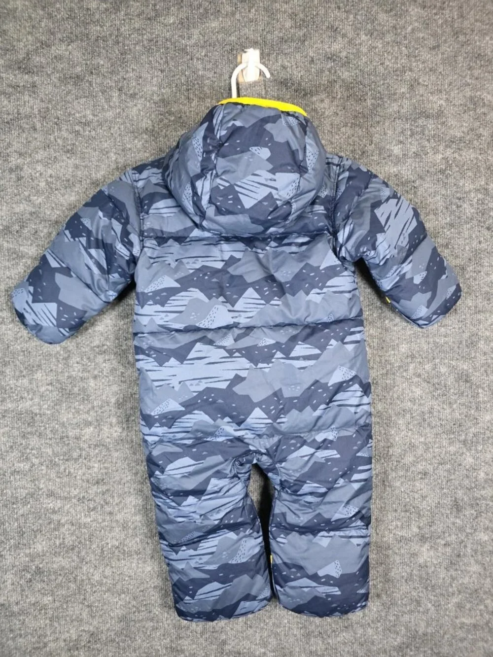 Columbia Puffer Snowsuit Baby Boys 12-18 Months Blue Hooded Down Winter Bunting
